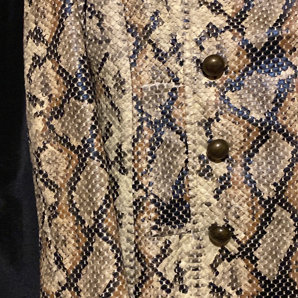 Etcetera Python Print Trench Coat - image 5